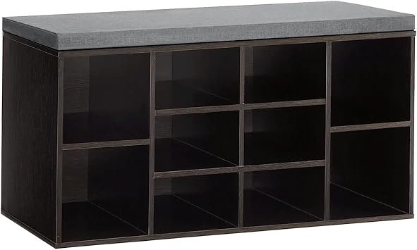 Shoe Bench, Shoe Bench Entryway with storage, Shoe Cabinet with 3-Tier Shoe Rack Bench Adjustable Shelves, Entryway Bench for Entryway, Living Room, Mudroom, Closet and Garage, Shoe Cubby Storage