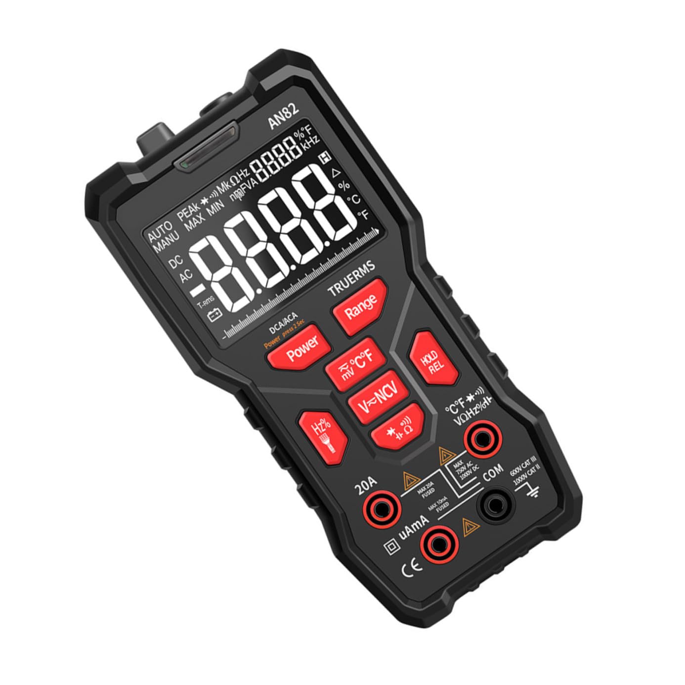 Automatic Range Digital Multimeter with Voltage and Current Display Screen Lightweight Portable Electronic Test Tool No Battery Included