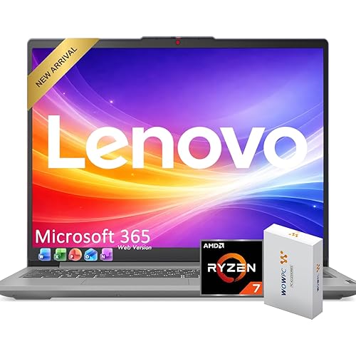 Lenovo 2026 Slim 3 Business Laptop w/Office 365, Advanced AMD Ryzen 7 Multi-Core CPU(Beat i7-1355U), 15.6" FHD, 16GB RAM, 1TB(512GB SSD+500GB External Drive), Windows 11 Pro, WOWPC Bundle, No Mouse