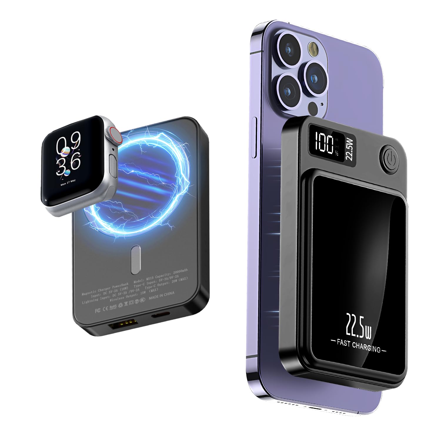FANSDREAMS モバイルバッテリー20,000mAh おめめケース付き Amazon | モバイルバッテリー 20000mAh大容量 マグセーフモバイル