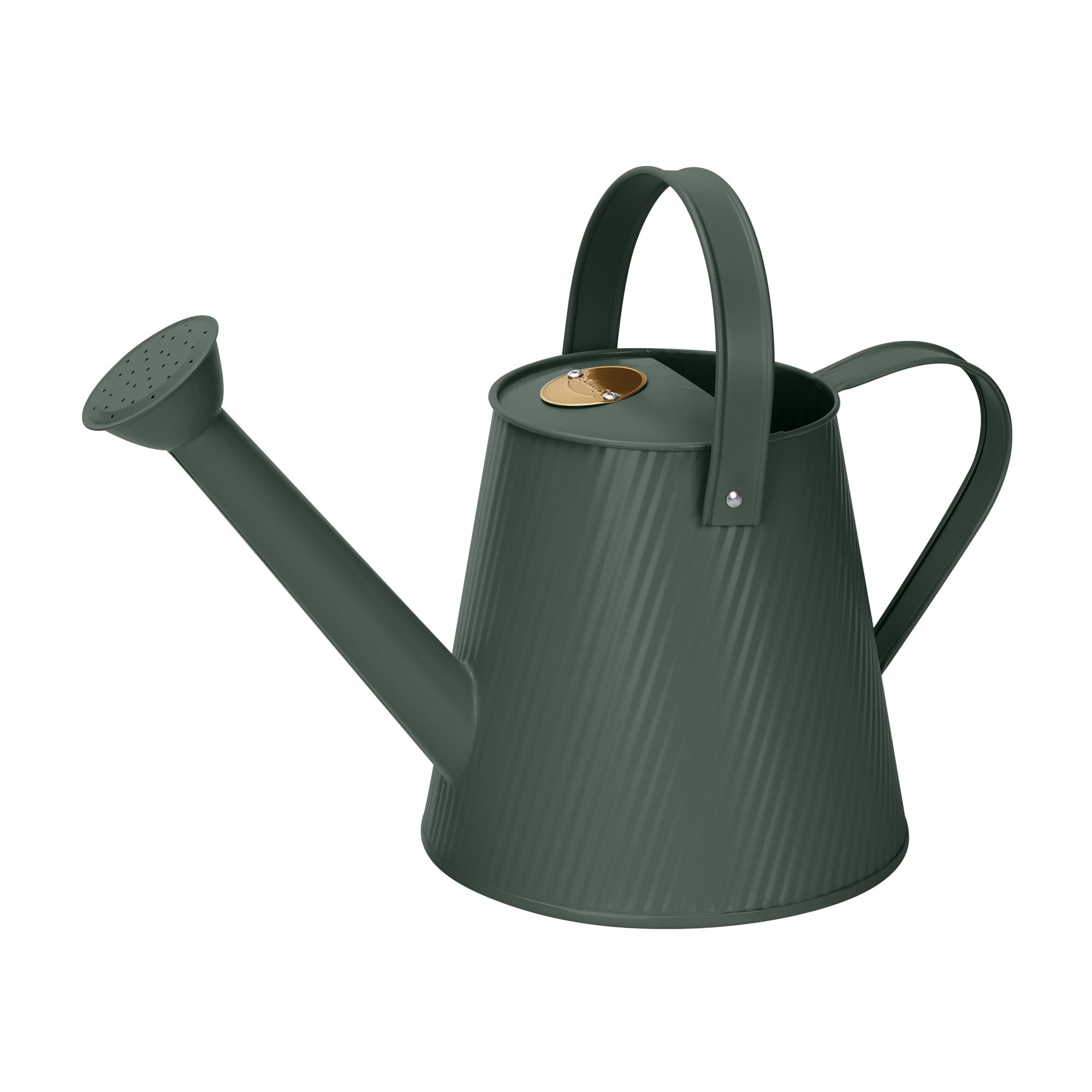 Simpa Matt Green 3L 3 Litre Colour Metal Watering Can With Watering Rose