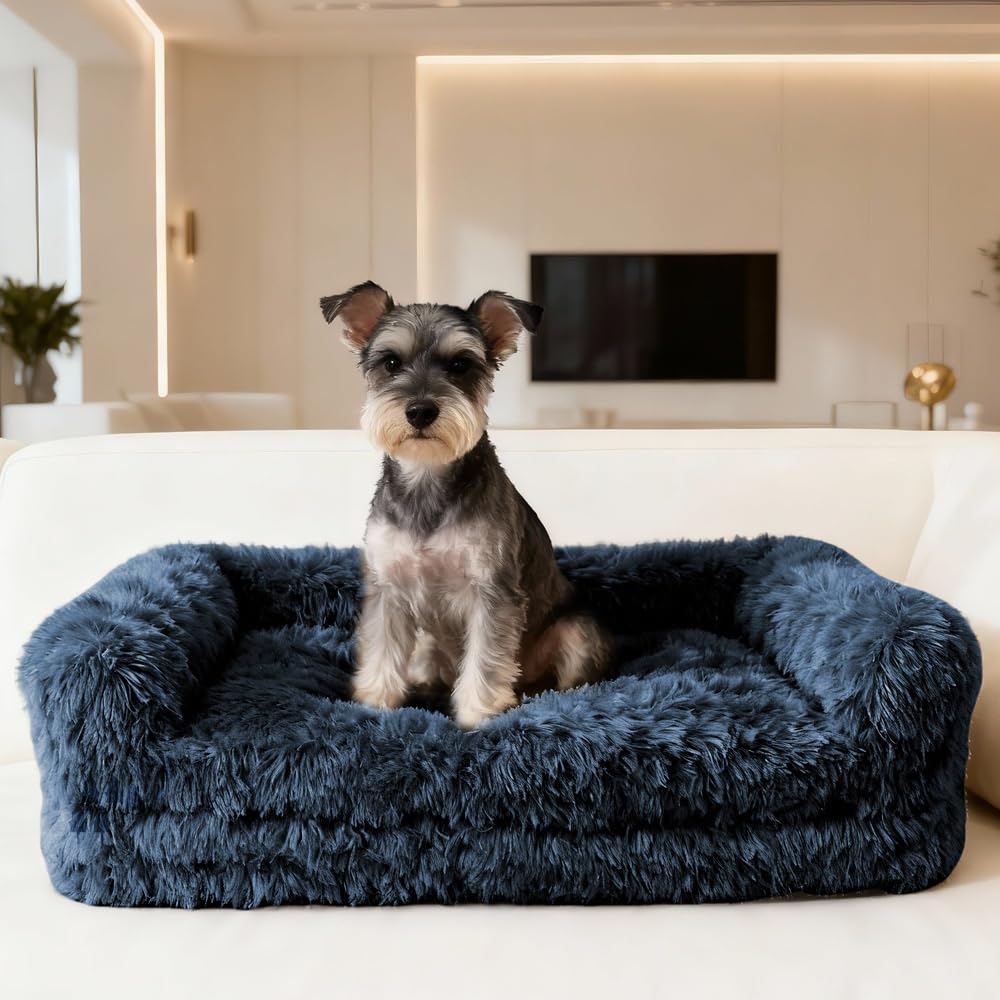 Lit pour chien mémoire de forme imperméable - Panier chien moyen lavable et ergonomique