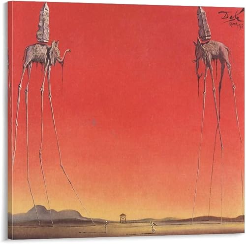 Vista 135 de 40 pinturas famosas de Dali - Salvador Dalí - El Ángelus arquitectónico del mijo - Póster artístico en lienzo y arte de pared, póster moderno