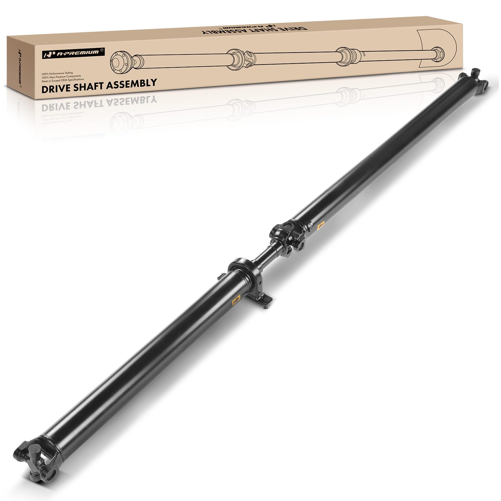 a-premium rear drive shaft driveshaft assembly compatible with chevrolet & gmc, silverado sierra 2500 3500 hd, [rwd, auto trans., extended cab pickup, 158.1" wb, 97.6" bed], complete prop shaft
