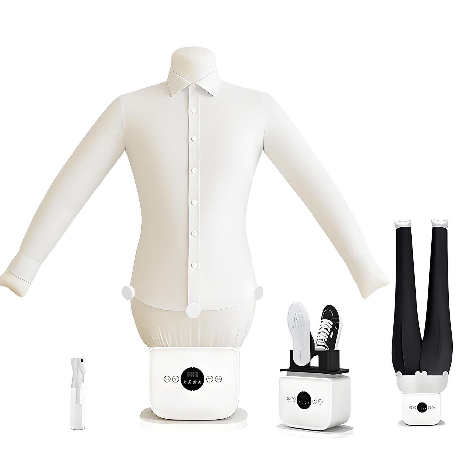 Stirare Camicie Automatiche,Stira Camicie e Pantaloni Gonfiabile Asciuga Maglie,Pantaloni,Scarpe,Asciugatura Temporizzata e Stiratura,Eliminazione Rughe e Cura Aromatica