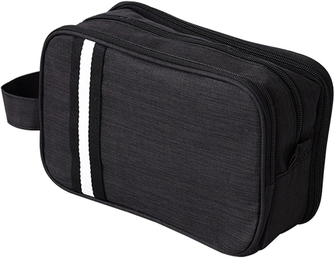 Make-up-Tasche Aus Oxford-Stoff, Schwarz – 24,1 X 10,4 X 14 Cm, Wasserabweisend, Mit Reißverschluss