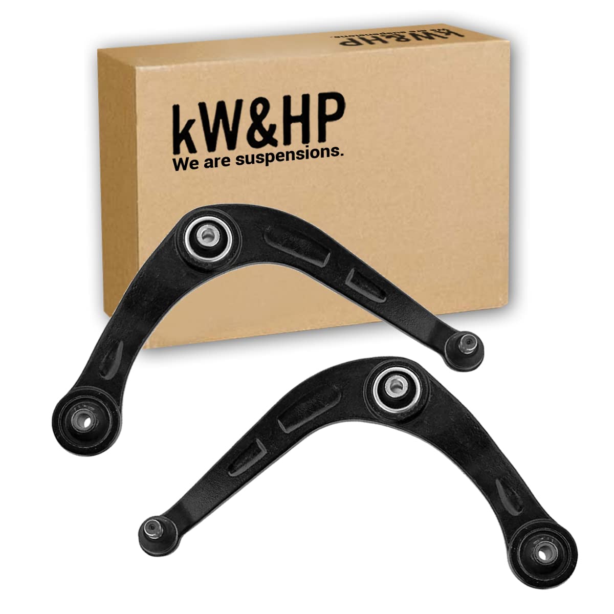 kW&HP KIT 6PZ BRACCI BRACCETTI TRAPEZI OSCILLANTI, BIELLETTE E TESTINE STERZO ANTERIORI DX/SX PER 206, 206+ (KW0028T)