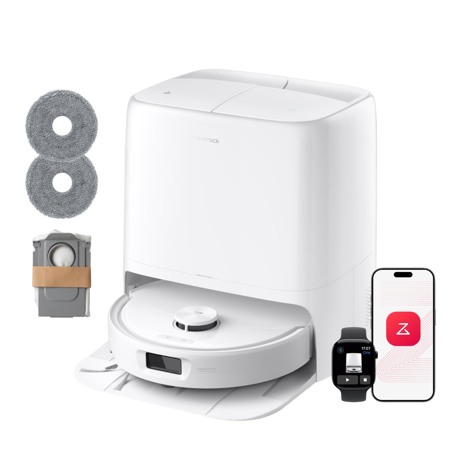 roborock Qrevo 2 Pro Saugroboter mit Wischfunktion, 25.000 Pa Saugkraft