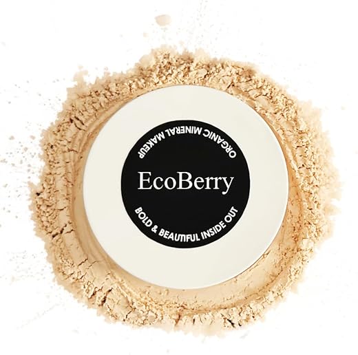 EcoBerry Organic Tinted Face Powder | Talc & Chemial Free, Vegan & Non-Comedogenic | All Skin Tones | Lightweight Everyday...