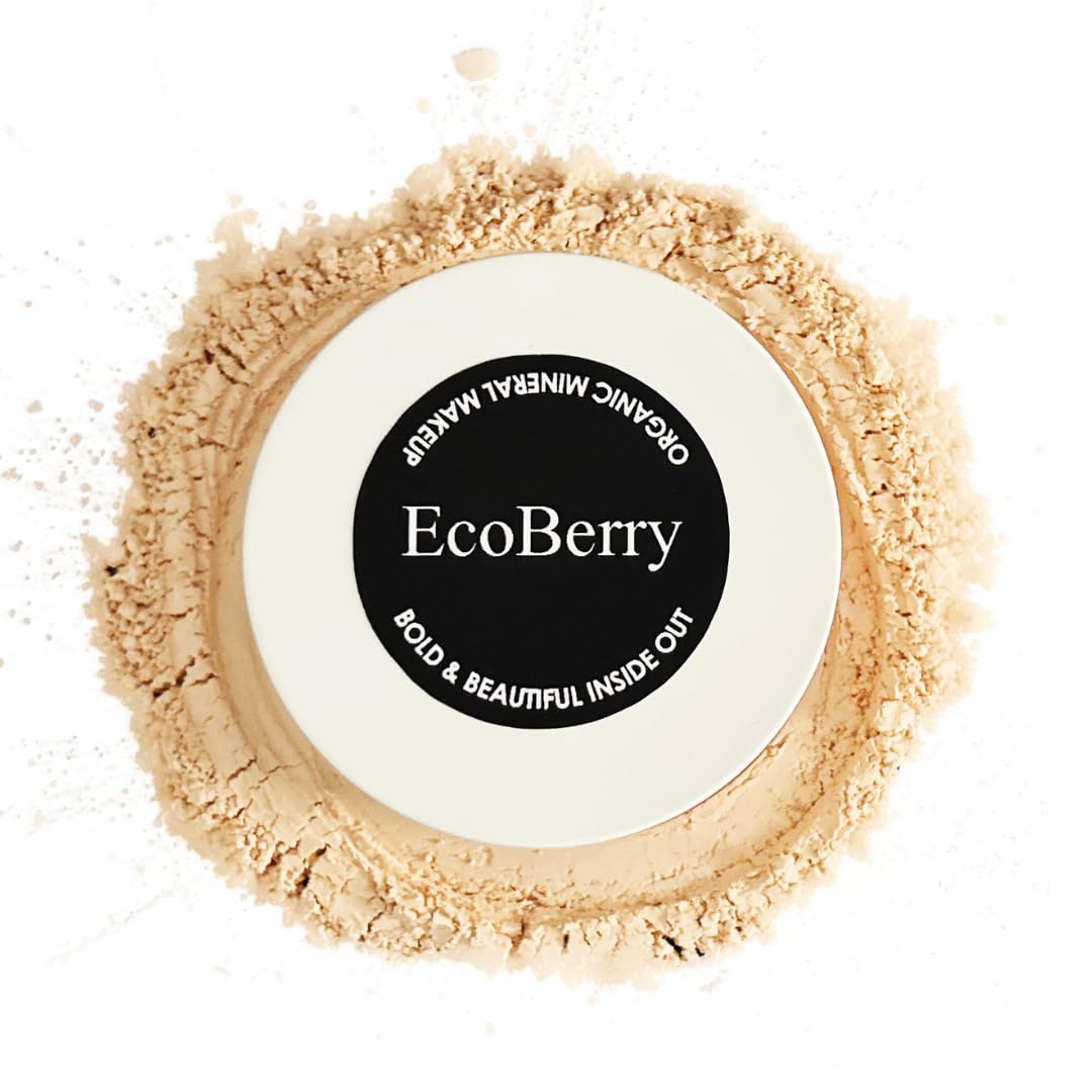 EcoBerry Organic Tinted Face Powder | Talc & Chemial Free, Vegan & Non-Comedogenic | All Skin Tones | Lightweight Everyday...