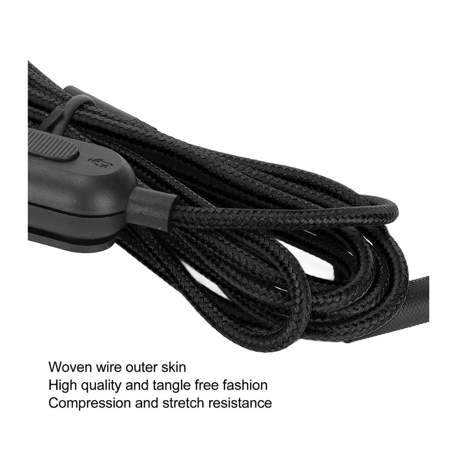 Cable de repuesto trenzado de 3,5 mm a 3,5 mm con micrófono de control de volumen para Logitech G Pro X G Pro G433 G233 (azul)