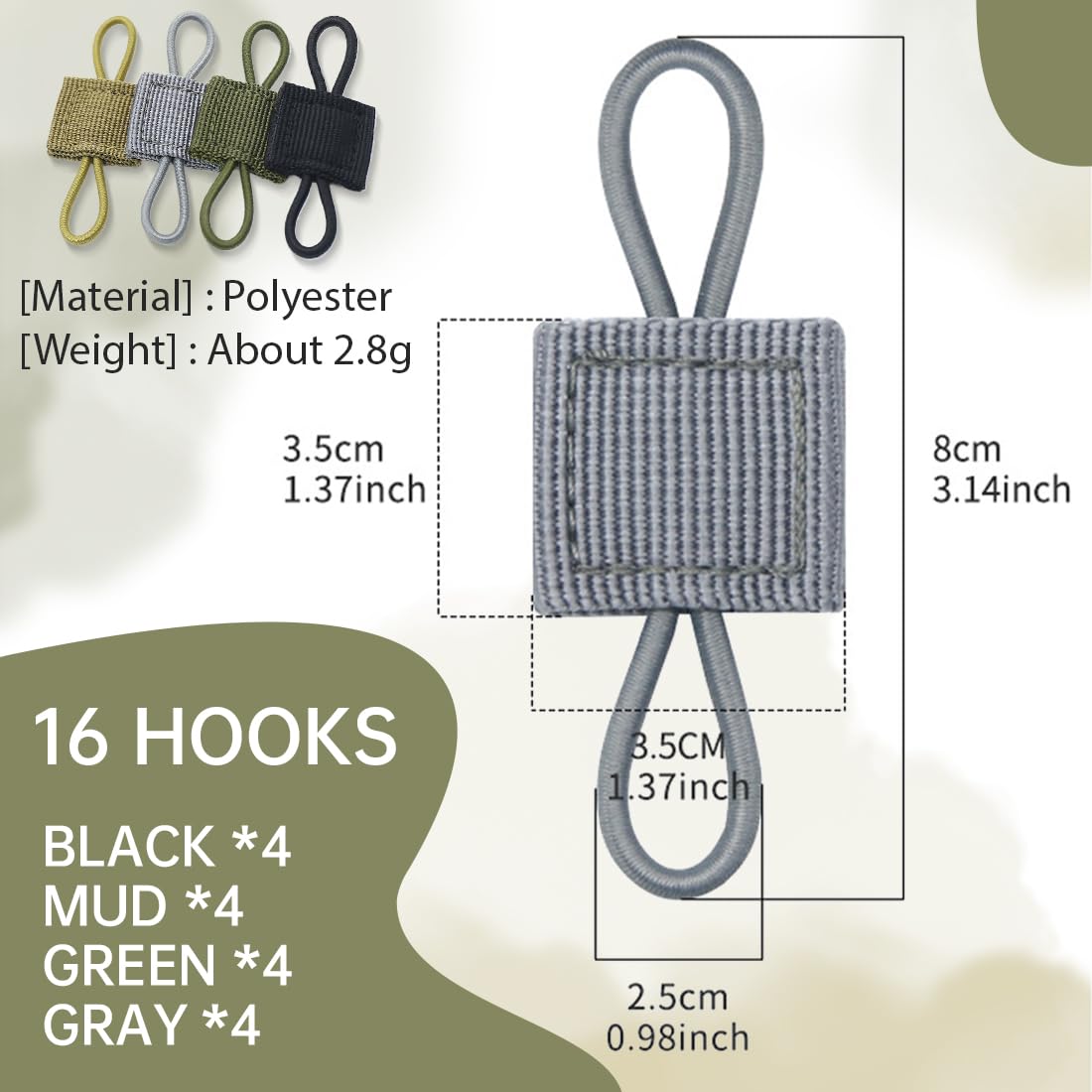 Accessori Molle Elastici Per Zaino Tattico - Nastri Multiuso Per Fissare Attrezzatura - Kit Outdoor