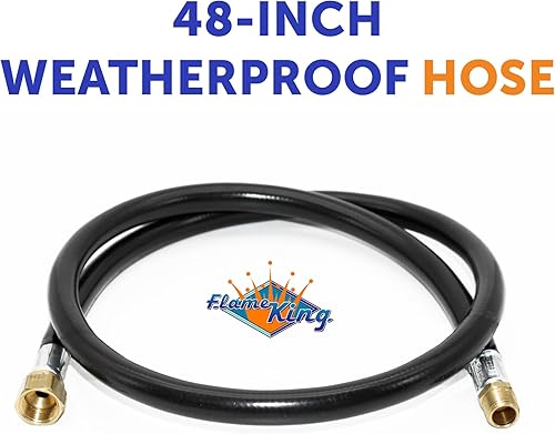 Miniatura 6 de Flame King Paquete auto del regulador del gas del propano del LP del cambio con la manguera de 48 pulgadas