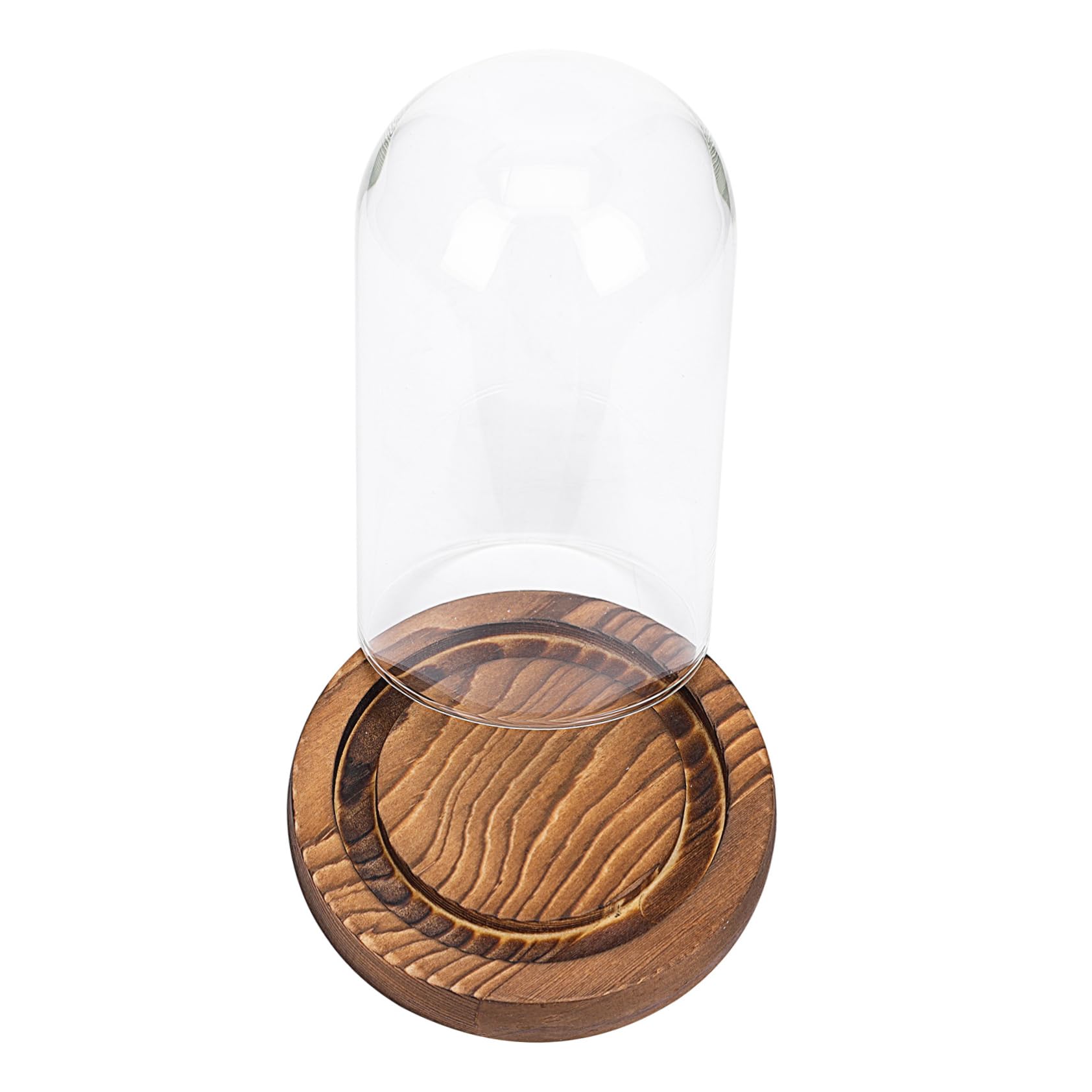 1 Set Glass Candlestick Shades Transparent Glass Cloche Decorative Glass Dome Candle Holder Desktop Candle Cover Household Glass Cloche Candle Accessory Home Accessory