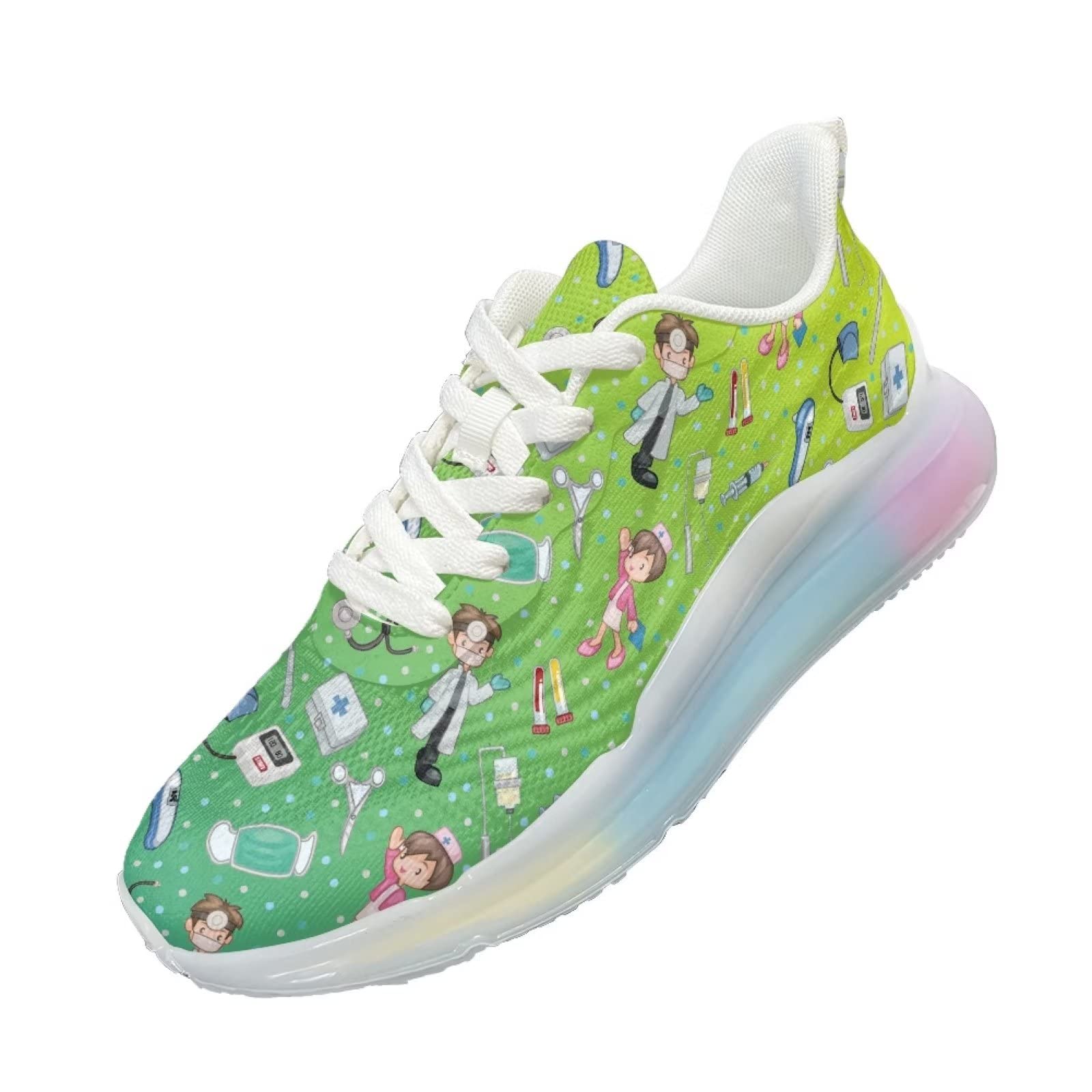 Buty sportowe damskie sportowe sportowe wsuwane trampki damskie buty treningowe oddychające lekkie buty do biegania, pielęgniarka 5, 38 EU