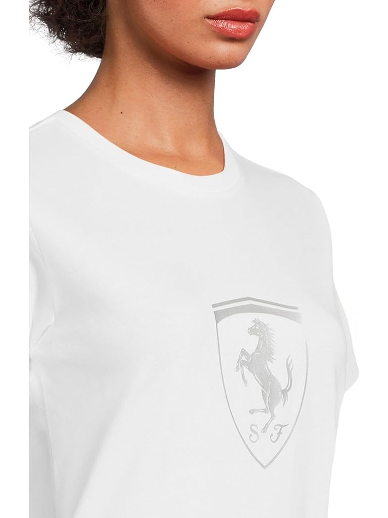 White PUMA Scuderia Ferrari Tonal Shield T-shirt