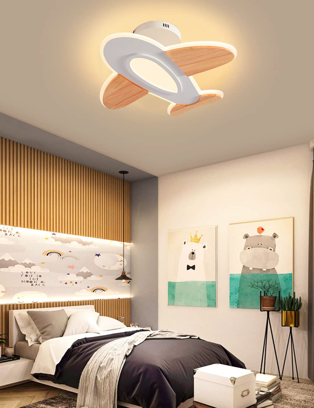 FANLG Plafoniera LED Soffitto, 40W Plafoniera bambini 50 cm Lampada da Soffitto moderna per camera da letto, Camera per bambini