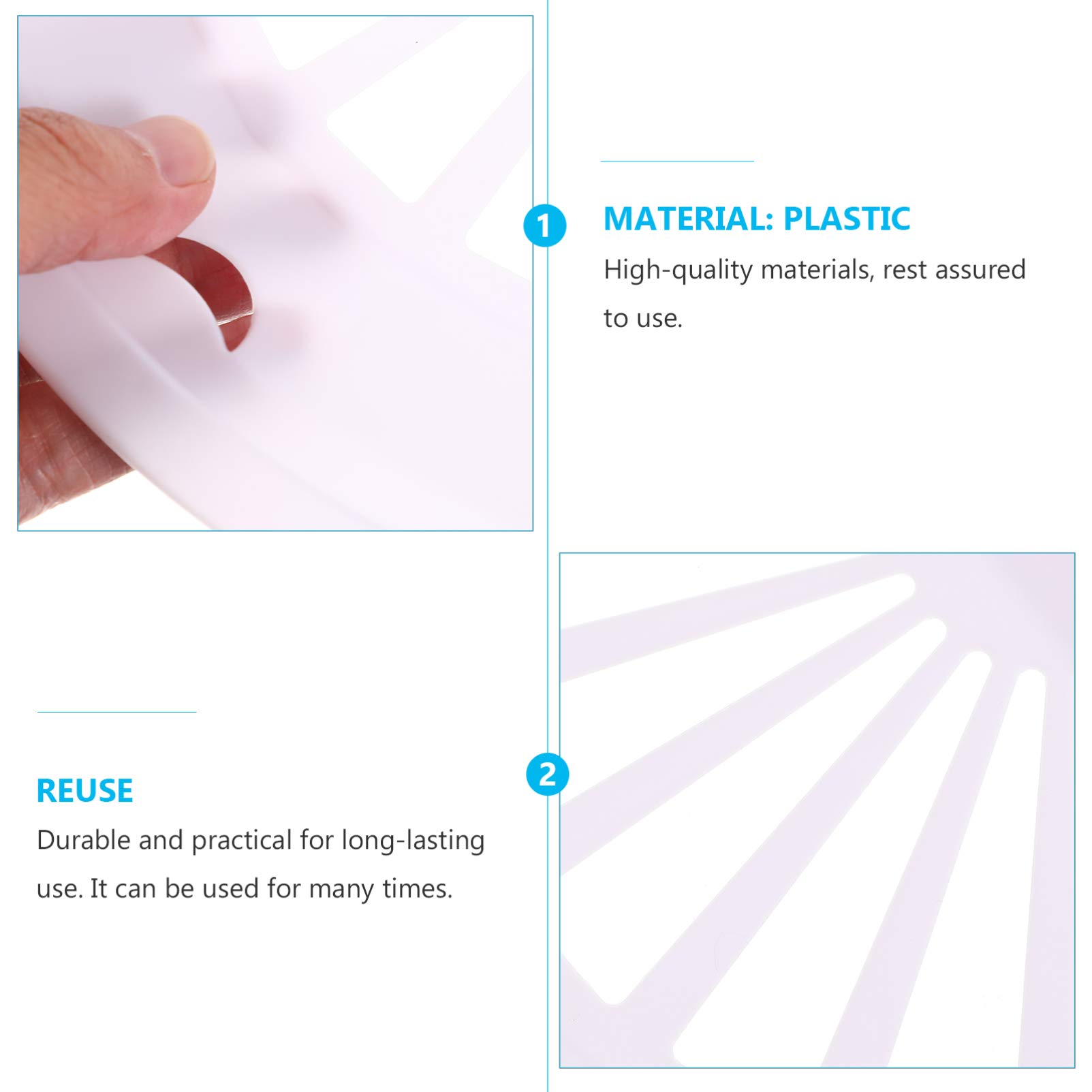 DOITOOL 10Pcs Reusable Plastic Paper Plate Holder for Party BBQ and Picnic Round Paper Plate Barbecue Trays Support Plastic Dinnerware (White - Image 4