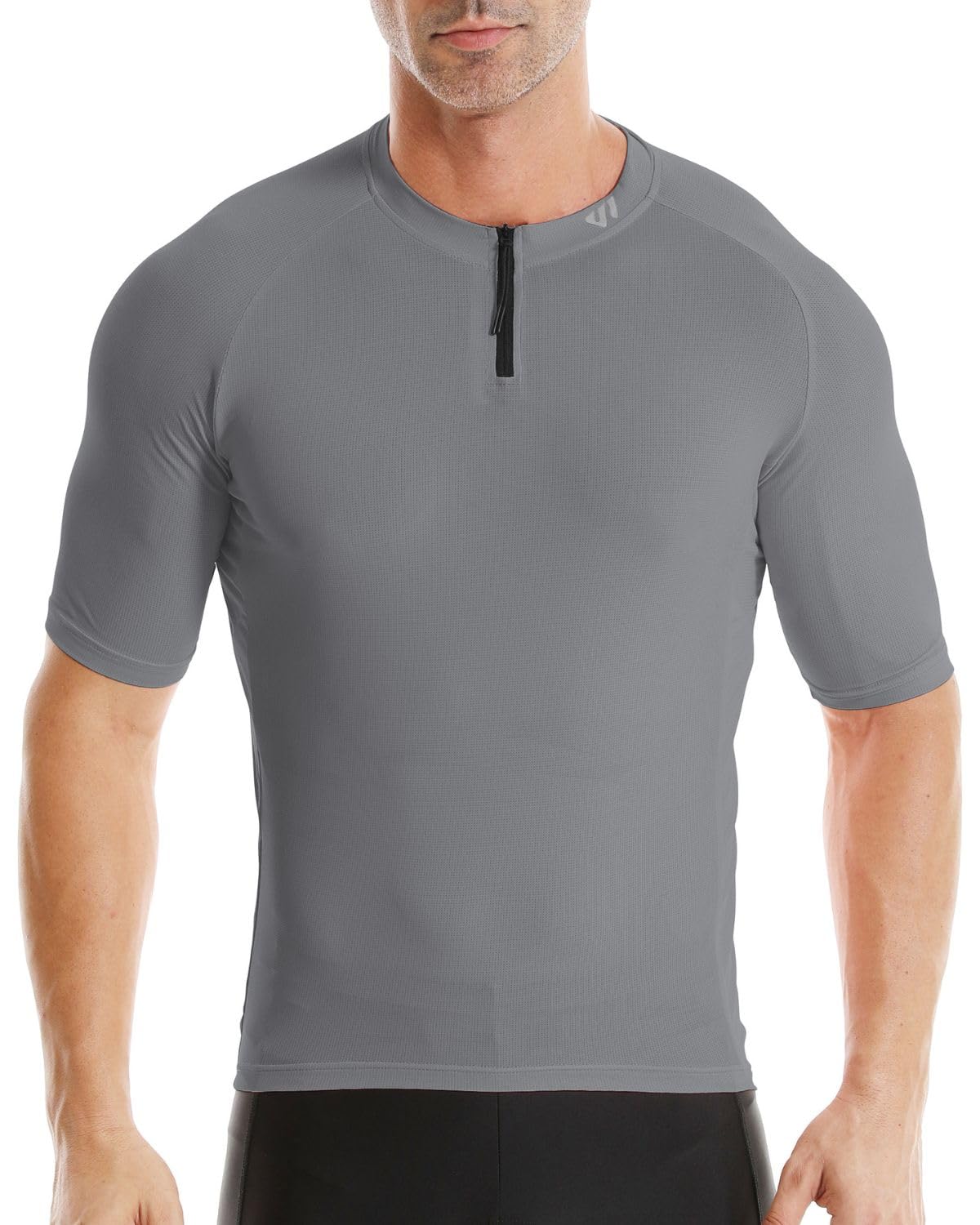 Wulibike Rennrad Trikot Herren Kurzarm, 1/4 Reißverschluss Fahrrad Shirt Mit 3+1 Rückentaschen Fahrradbekleidung