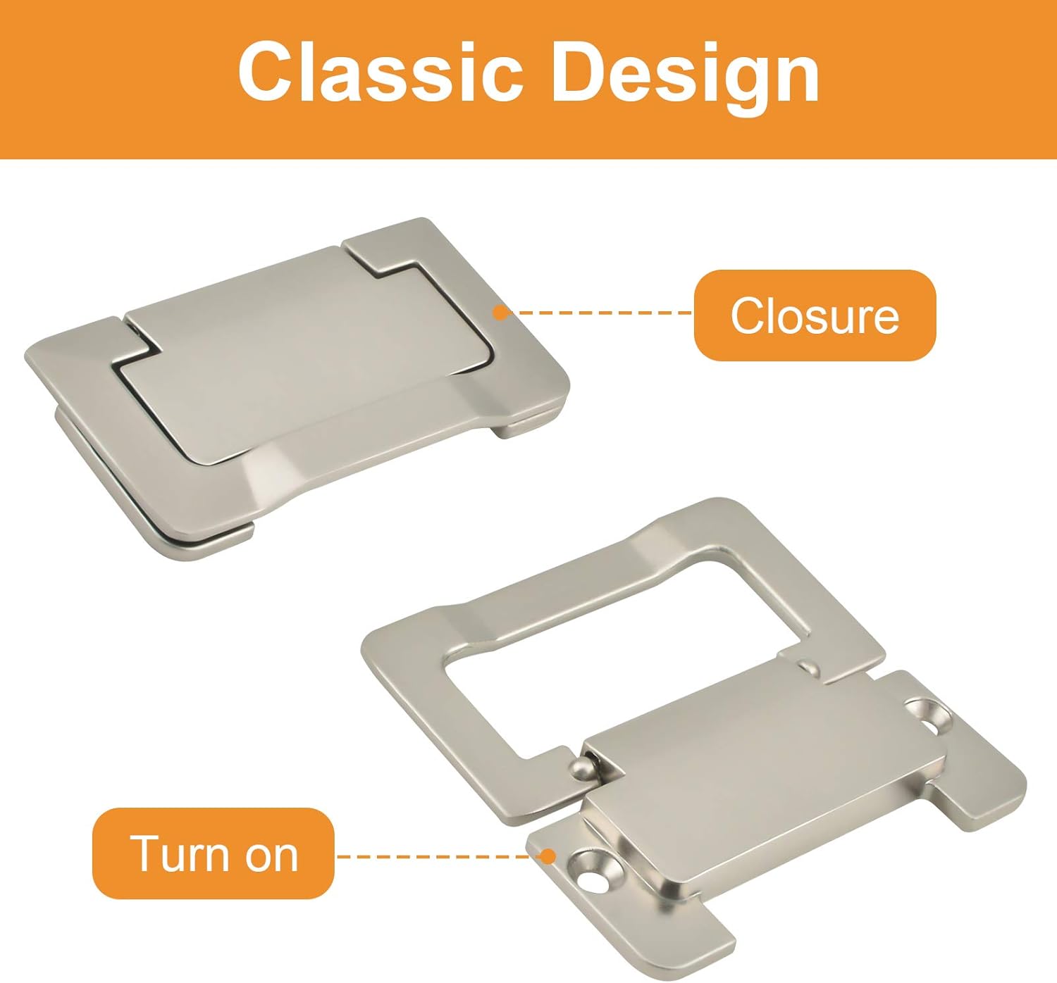 MOROBOR 4Pcs Nickel Pocket Doors Drawer Handle Flush Ring Pull, Hidden Furniture Handle with Screws, Concealed Zinc Alloy Knobs for Cabinets, Closets, Drawers