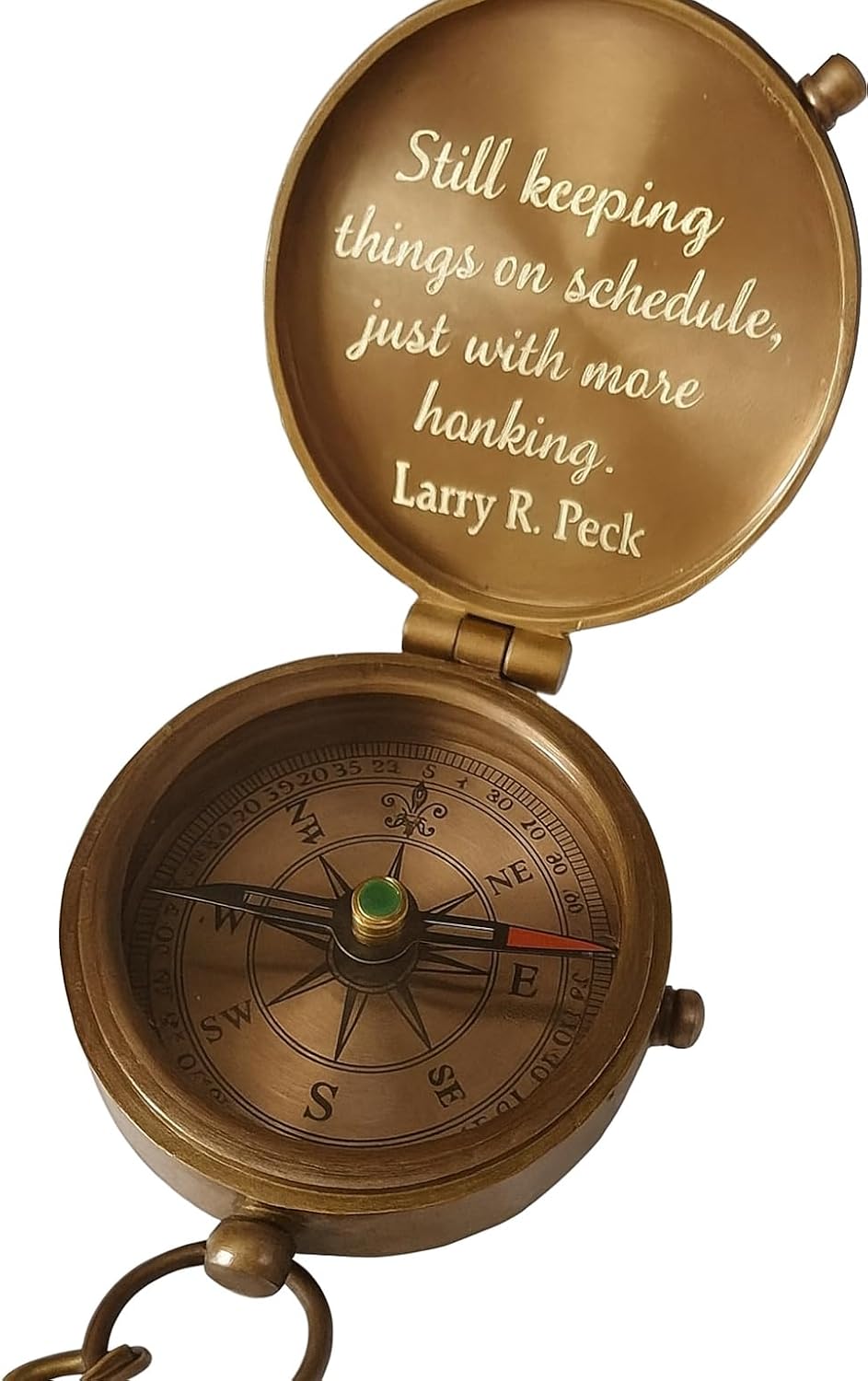 Custom Engraved Compass Gift for Men – Personalized Brass Pocket Compass – Antique Keepsake Personalized Compasses Boyfriend, or Dad, for Birthdays, Christmas, Valentine’s Day, or Retirement