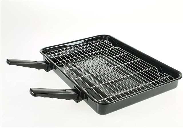 Large Vitreous Enamel Grill Pan - Universal for all makes and models of Oven Cooker (420mm x 320mm)