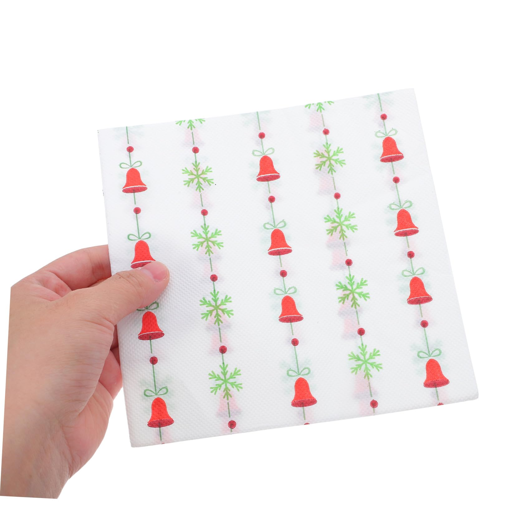 120stücke Weihnachtliche Servietten Aus Papier Mit Glockenmuster Für Winterfeiern Dekorative Einwegservietten Für Partydekorationen Und Tischdekoration