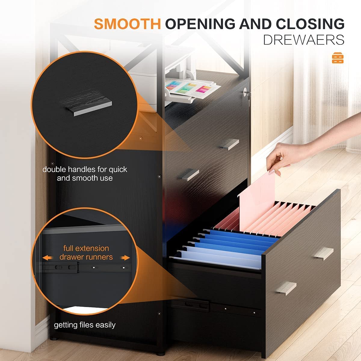 Raybee Filing for Home Office Lateral File with 2 Big