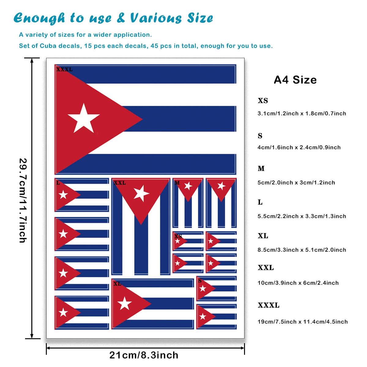 2 x 10cm Cuba Vinyl Sticker Travel Luggage Tag Laptop Label Flag Card #5807 10cm x 10cm As Show