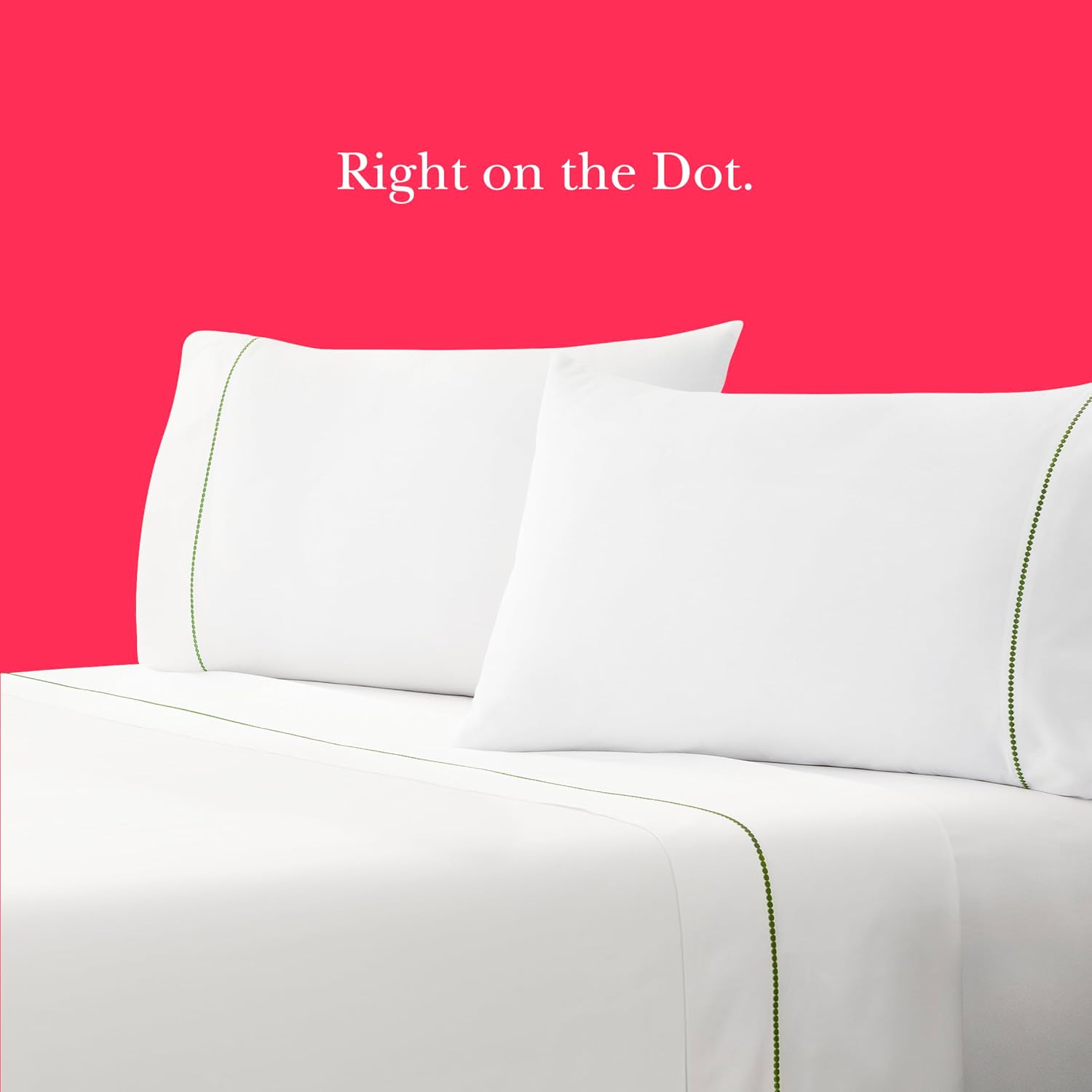 kate spade new york Dot King Sheet Set, 300 Thread Count and 100% Cotton, All Season 4 Piece Bedding Set, Machine Washable, White and Black