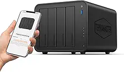 TERRAMASTER Armazenamento NAS de 2/4 baias – CPU Intel x86 Quad-Core, 4 GB de RAM, LAN de 2,5 GbE, servidor multimídia de armazenamento conectado à rede para usuários domésticos (sem disco) (4