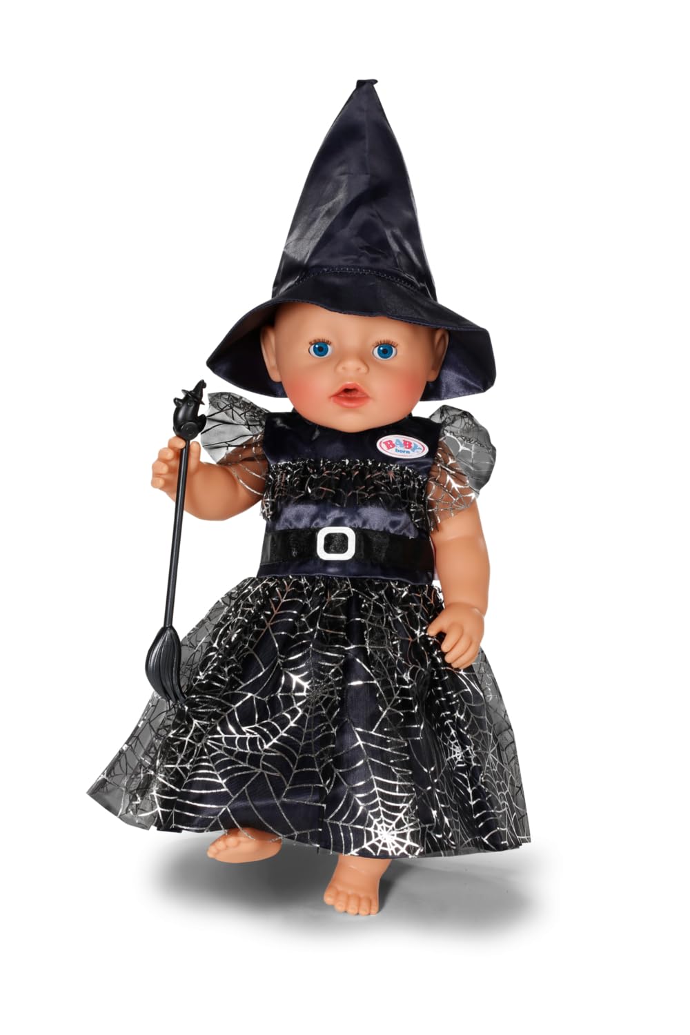BABY born Sukienka czarownicy z miotłą i kapeluszem czarownicy, Halloween lalka przebranie dla lalek 43 cm, 836026 Zapf Creation