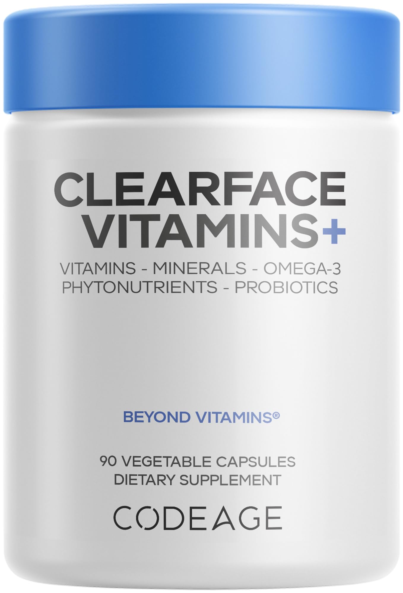 Codeage Clearface Vitamins, Skin Vitamins, Minerals, Niacin, 90 Capsules — Amazon image 10