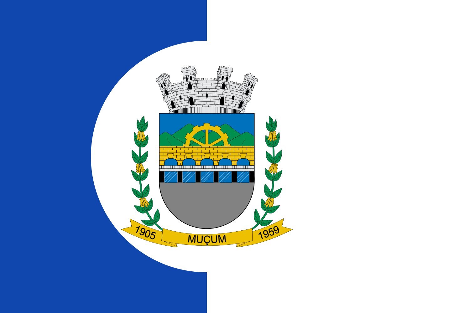 Drapeau de Muçum RS textile premium grand format coutures renforcées