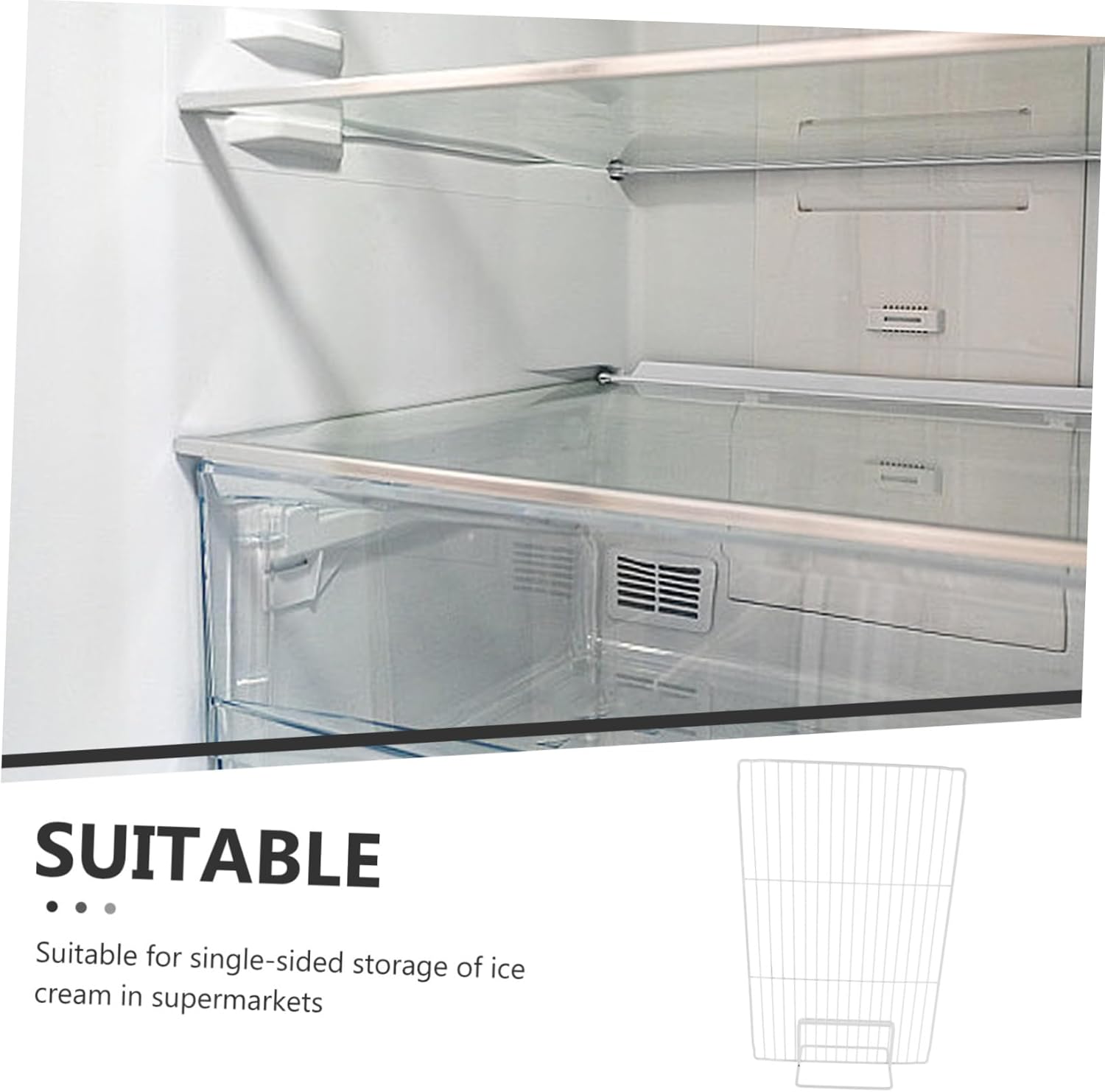 Refrigerator Bin Dividers Iron Wire Freezer Partition Storage Bins for Fridge Organizing Shelves for Kitchen