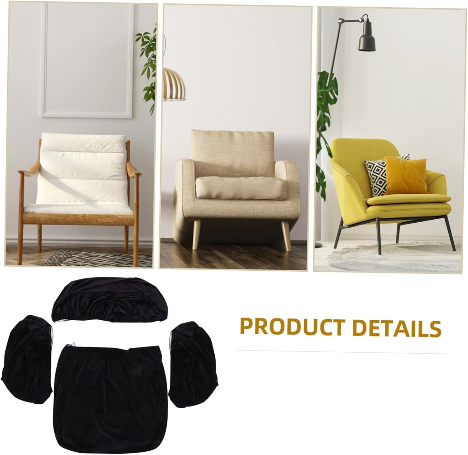 OUNONA 1 Set Recliner Sofa Cover Stretch Couch Cover with Side Pocket Material for Recliners Simple Stylish Design for Living Decor