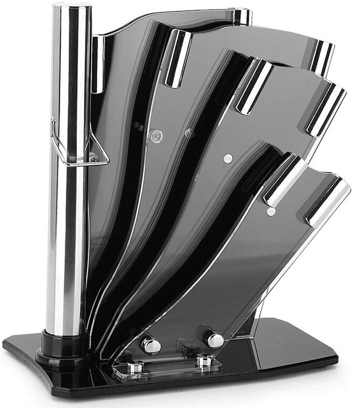 Kitchen Storage Rack Modern Minimalist Kitchen Racks Multi-Functional Acrylic Knife Holder Scissors Storage Rack (Including 6 Sipe) Storage Shelves