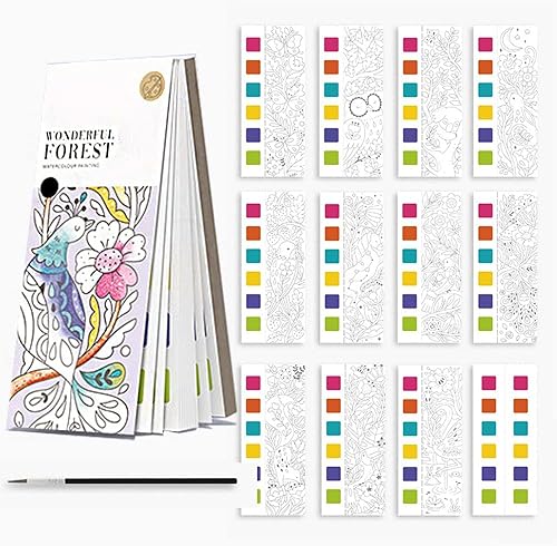 Pousbo Libro de pintura de acuarela de bolsillo nueva pintura de bosque maravillosa 2022 con libro de agua libros mágicos para colorear al agua para disponible en Yaxa Colombia