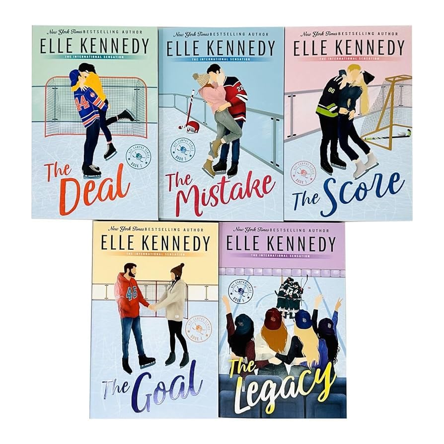 Image of Elle Kennedy Off-Campus Series - 5 Books Collection Set (The Deal, The Mistake, The Score, The Goal, The Legacy) | College Romance Series Paperback Box Set
