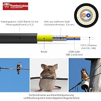 RamboCables 80m Gepanzerte Glasfaser-Kabel OM4 LC auf LC Duplex Multimode – Ansicht 3