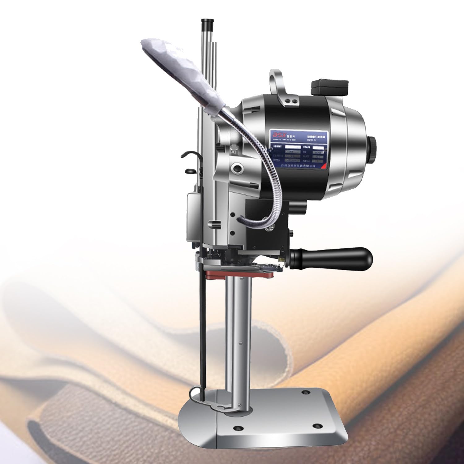 Taglierina elettrica del Tessuto 1100W con Luce a LED, Lama di acuzione Automatica per Il Taglio Multistrato, Base Stabile per progetti di Sartoria e Fai-da-Te