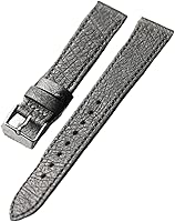 HYOPBSCN WCC00816 Handmade Ostrich Leather Strap Soft Ultra-Thin 20 22MM Black Gray Vintage Watchband Men Antique Mechanical Watch
