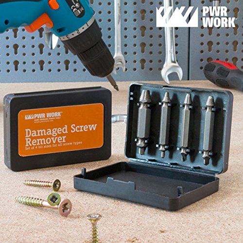PWR Work Damaged Screw Extracting Drill Bits (Pack of 4)