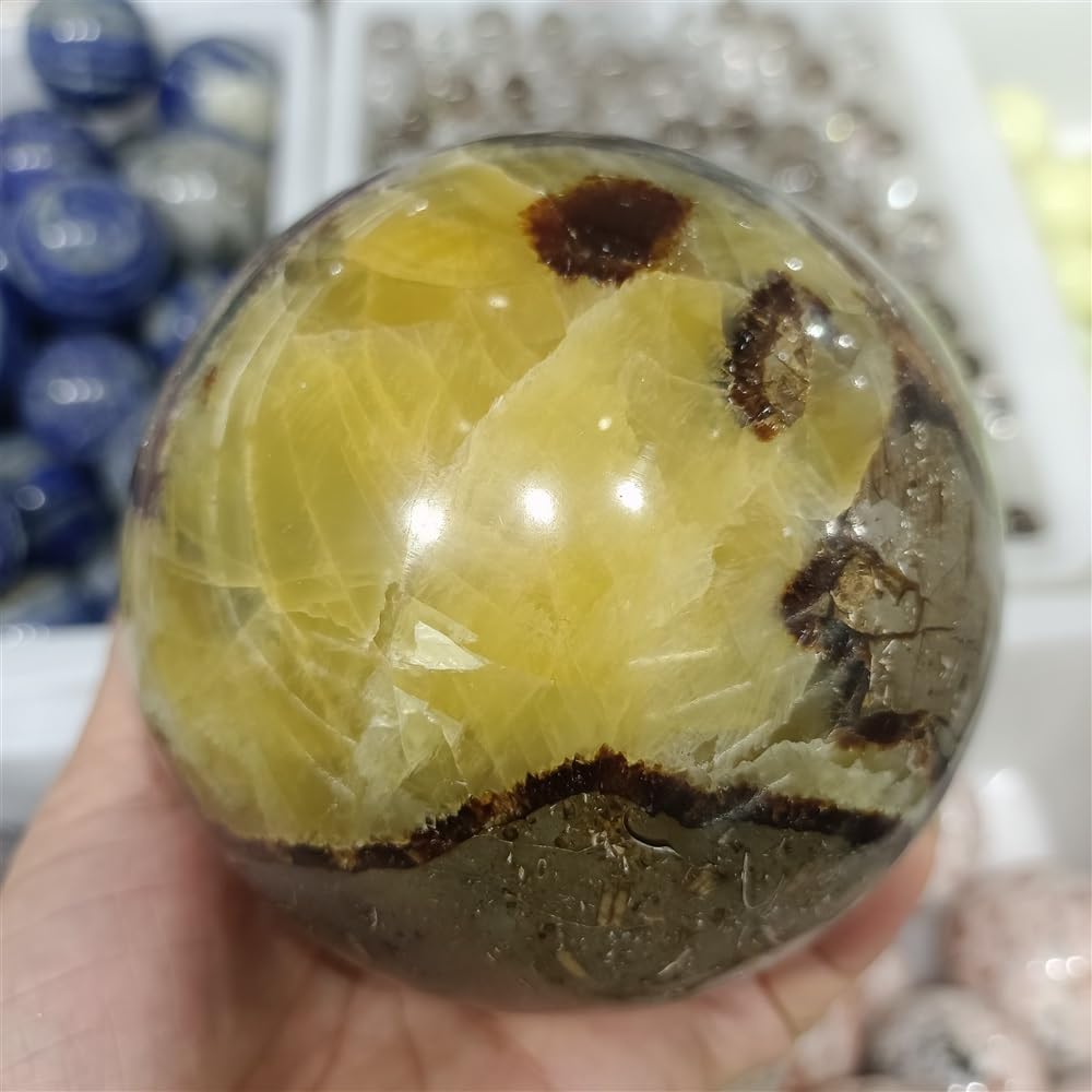 AUOQKQUT Turtle Stone Ball Crystal Ornament Ornaments (Size : 600-650g)