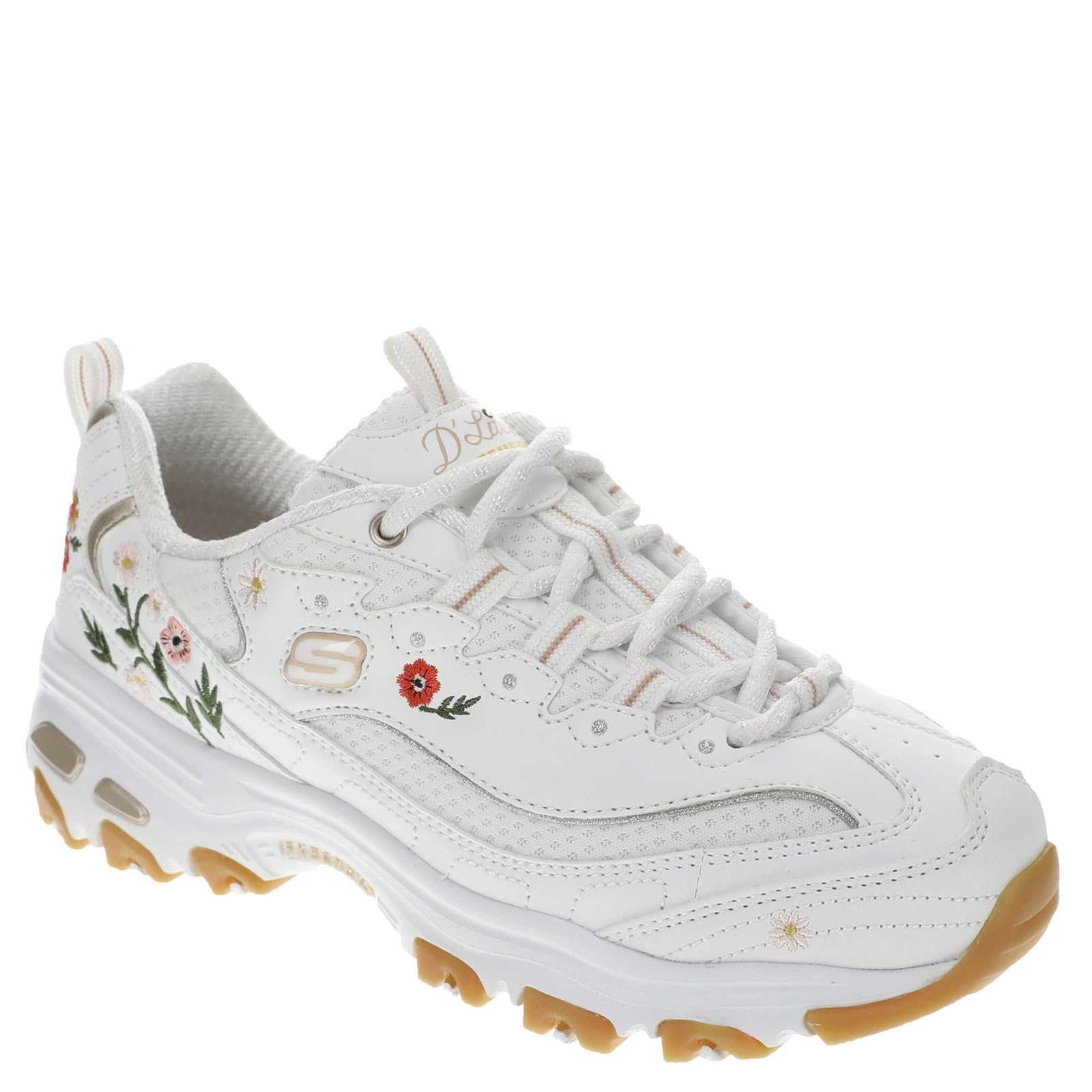 Skechers D'Lites-​Spring Bloom para mujer, Blanco, 7.5