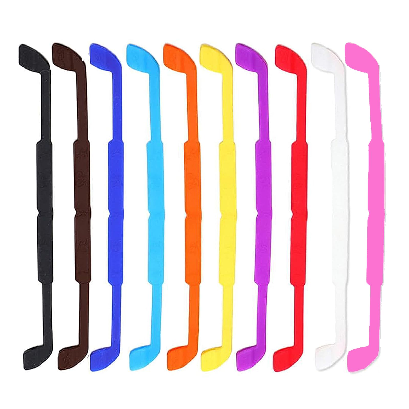 CUWERFO 10 Pack kids glasses strap, baby sunglasses strap, kids sunglasses strap, Silicone Glasses Straps, For Men Women(Multicolored)