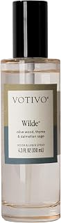 Votivo Wilde 4.3 oz Room & Linen Spray | Woody Fall Scented Air Freshener for Linens & Living Areas | Premium Long Lasting Fragrance