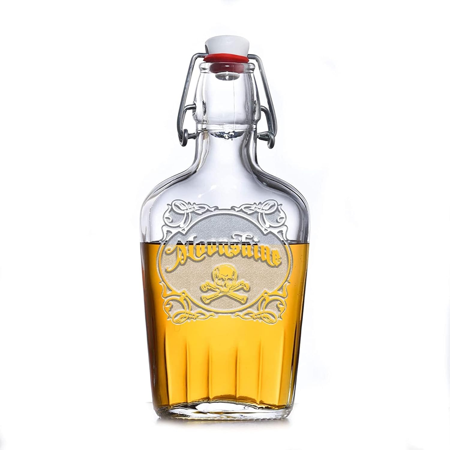 Moonshine Engraved Flask, Whiskey, Scotch, Bourbon Gifts For Men Set of 2