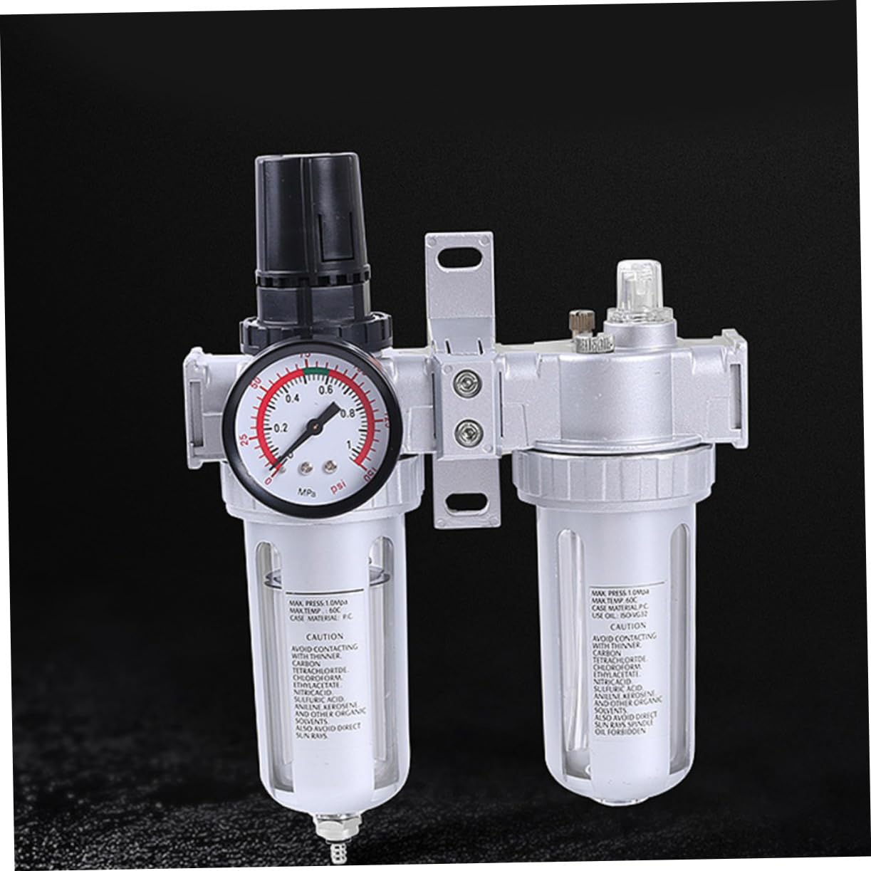 Holibanna Compressore Aria con Regolatore e Separatore Acqua per Condensa Facile Installazione e Manutenzione Adatto per Utilizzo Industriale