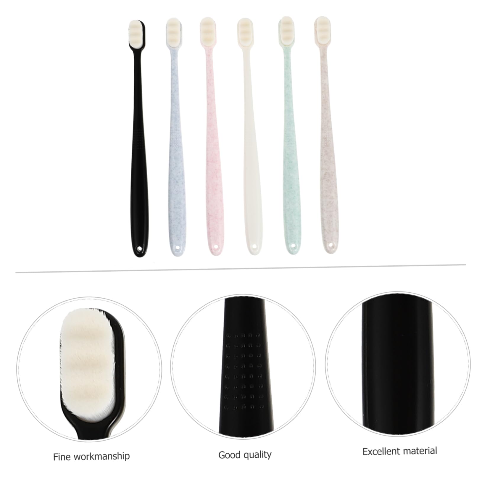 VALICLUD 3 Set Spazzolini Denti Morbidi Per Adulti Spazzolini Wave Style 6 Pezzi*3